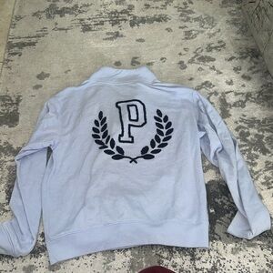 Victoria Secret Pink baby blue half zip